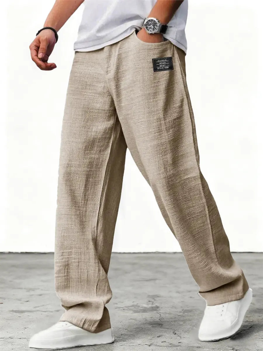 Luneria | Leinenhose mit weitem Bein