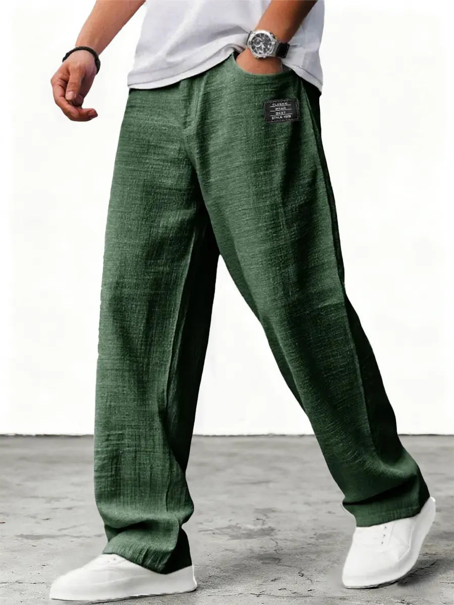 Luneria | Leinenhose mit weitem Bein