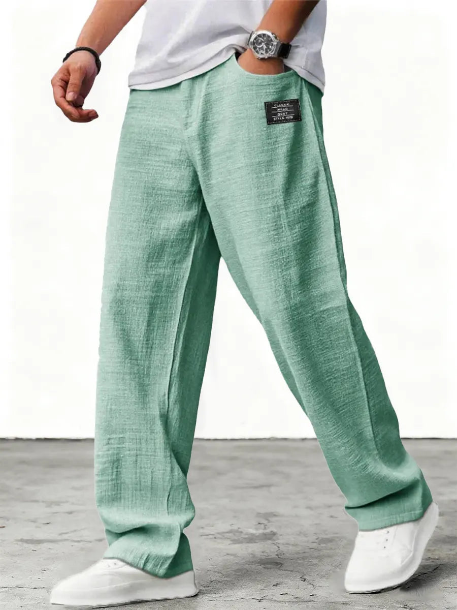 Luneria | Leinenhose mit weitem Bein