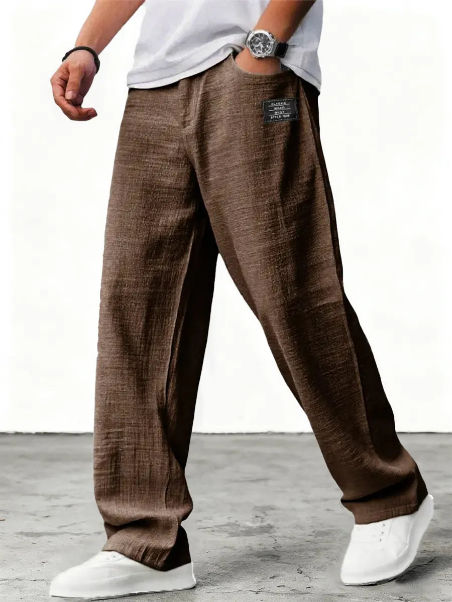 Luneria | Leinenhose mit weitem Bein