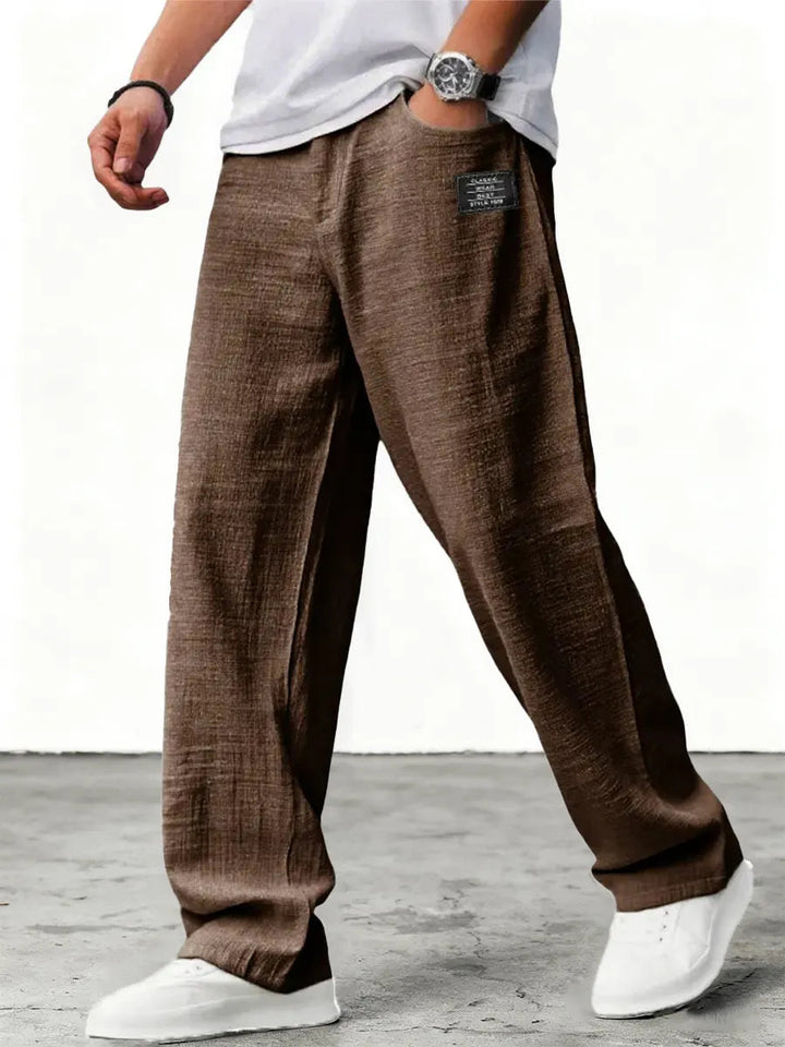Luneria | Leinenhose mit weitem Bein