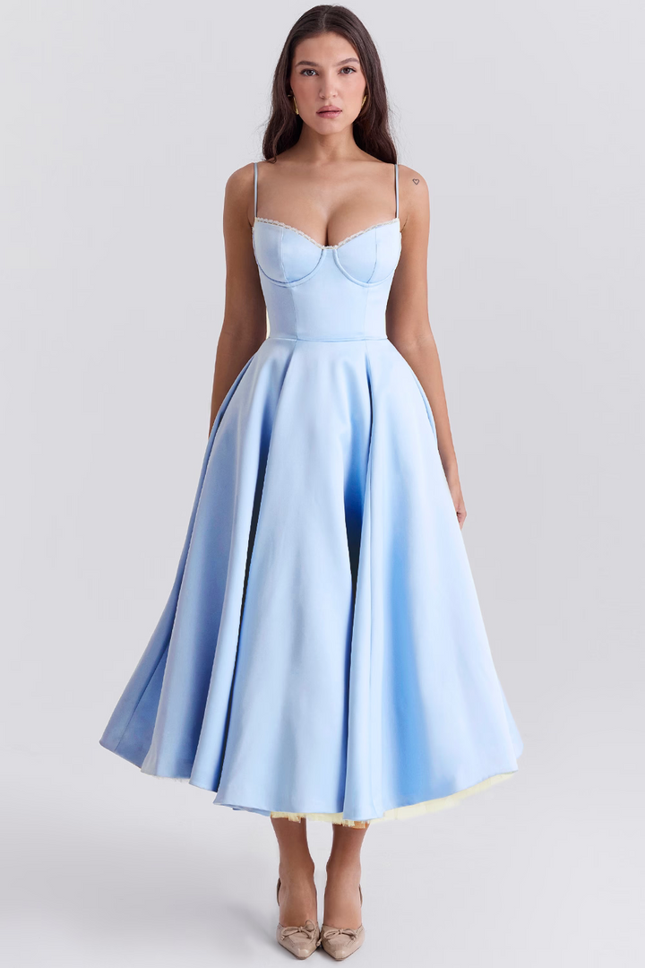 Amara | Elegant Corset Midi Dress