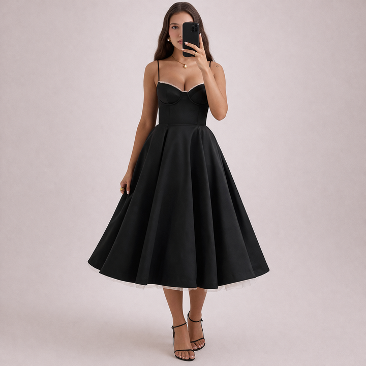 Amara | Elegant Corset Midi Dress