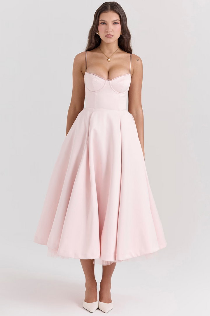 Amara | Elegant Corset Midi Dress