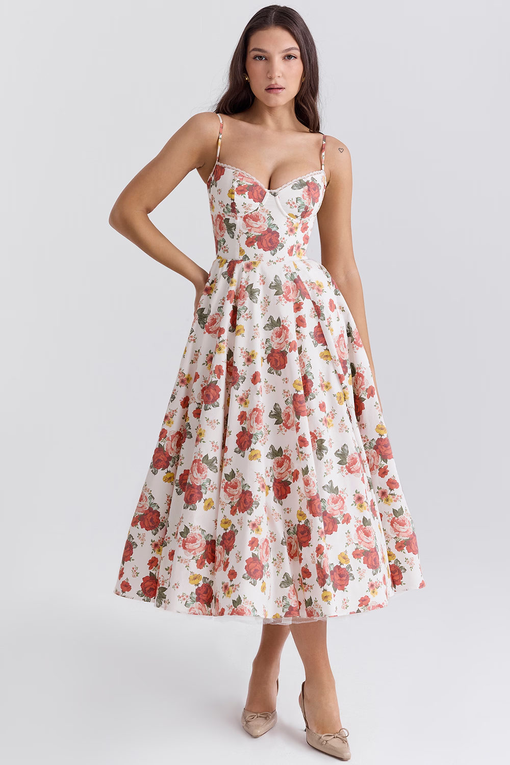 Amara | Elegant Corset Midi Dress