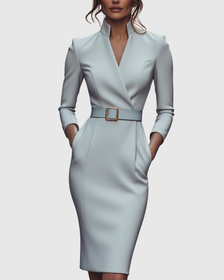 Camille | Elegantes Midikleid mit Gürtel