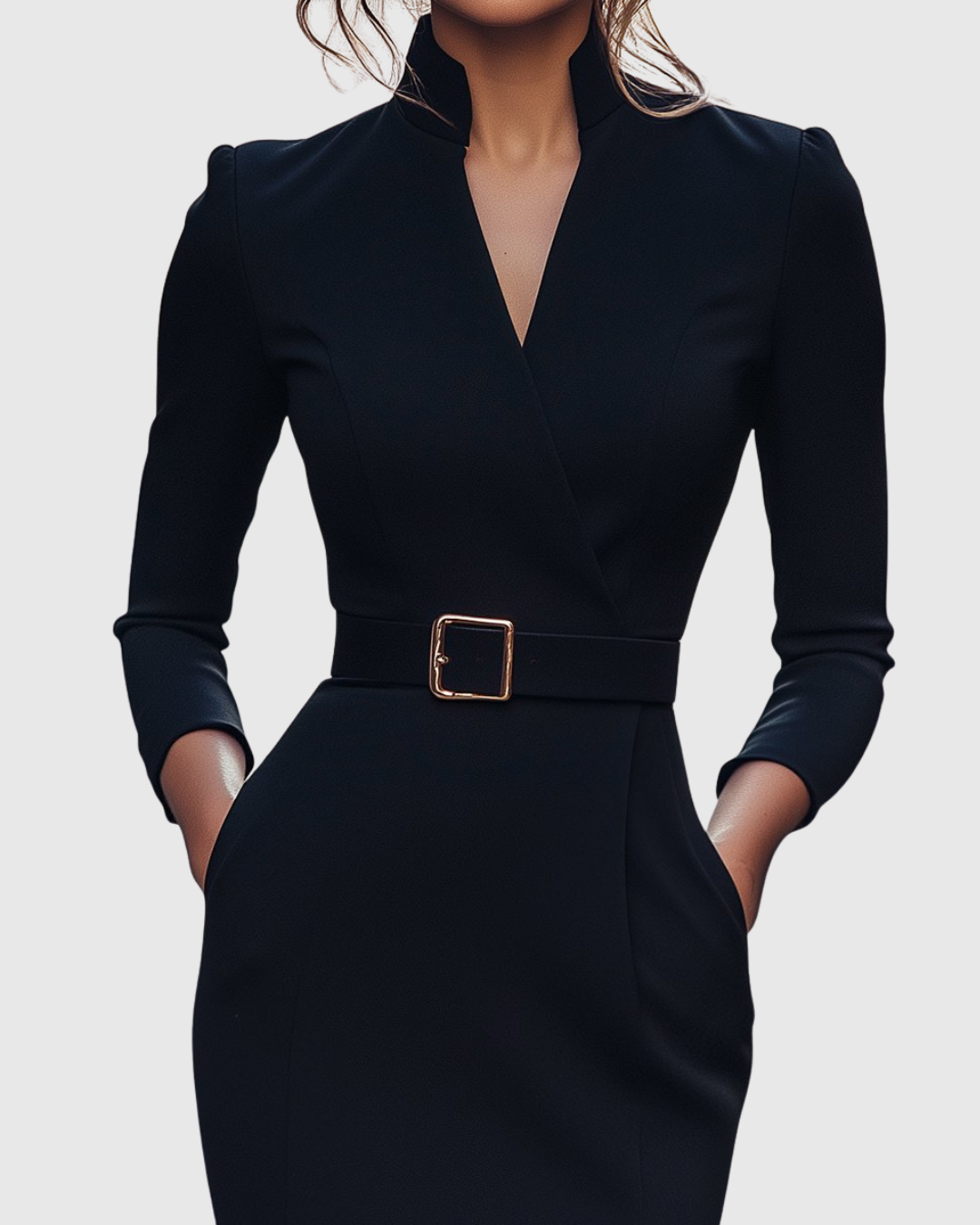 Camille | Elegantes Midikleid mit Gürtel
