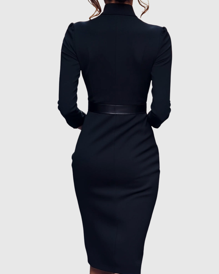 Camille | Elegantes Midikleid mit Gürtel