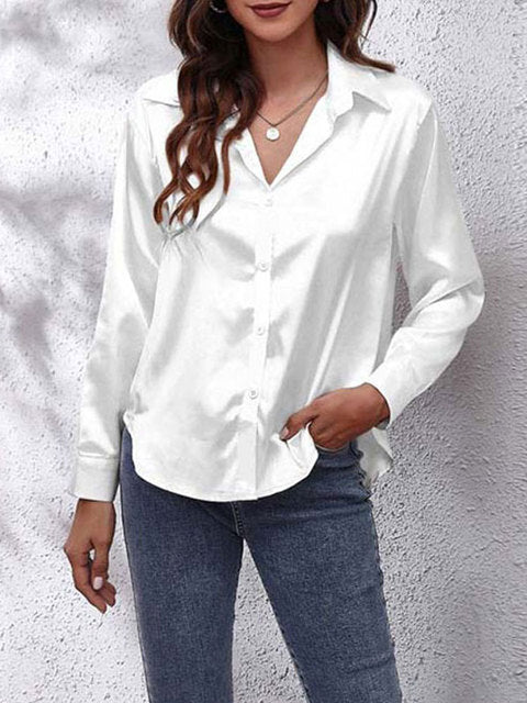 Selene | Silk-Touch Satin Shirt