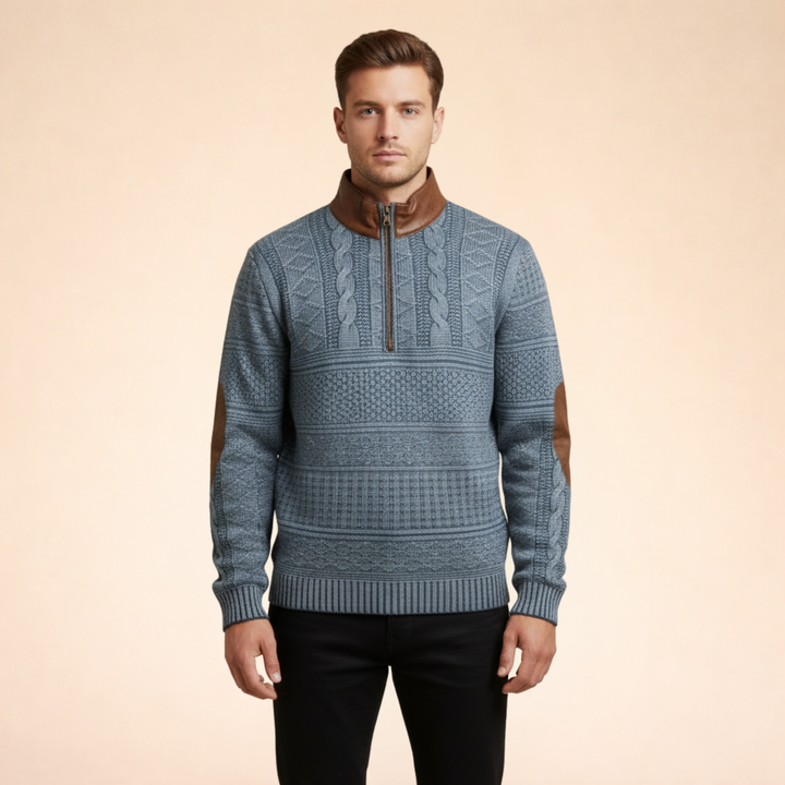 Loren | Moderner Quarter-Zip Wollpullover