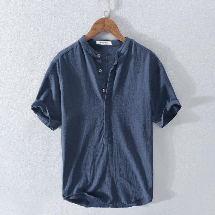 Aurelio | Baumwoll-Henley-Sommerhemd
