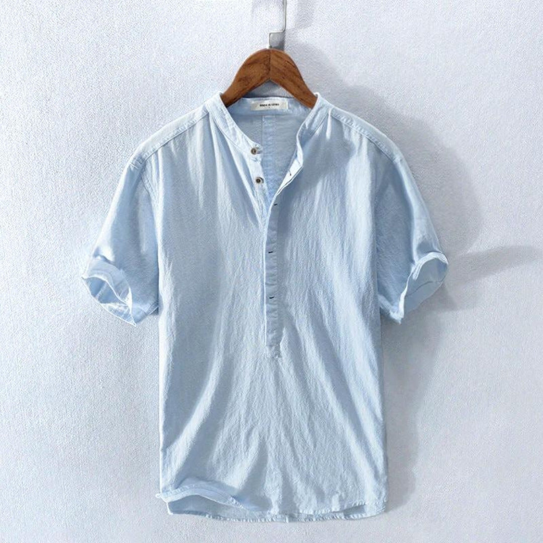 Aurelio | Baumwoll-Henley-Sommerhemd