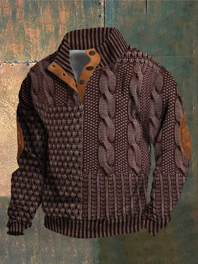 Ethan | Herrenpullover mit Knopfdetails