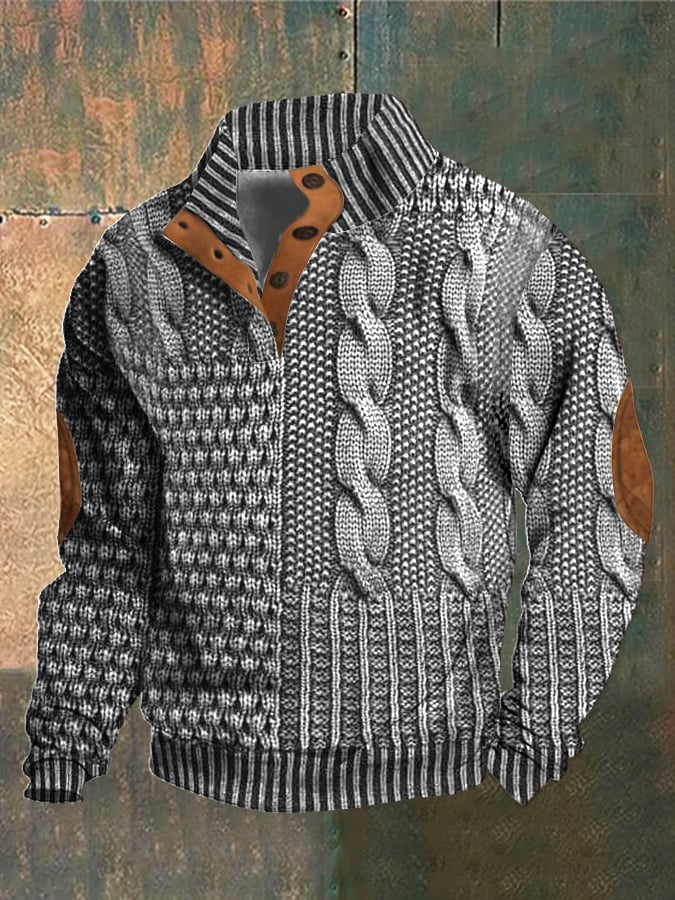 Ethan | Herrenpullover mit Knopfdetails