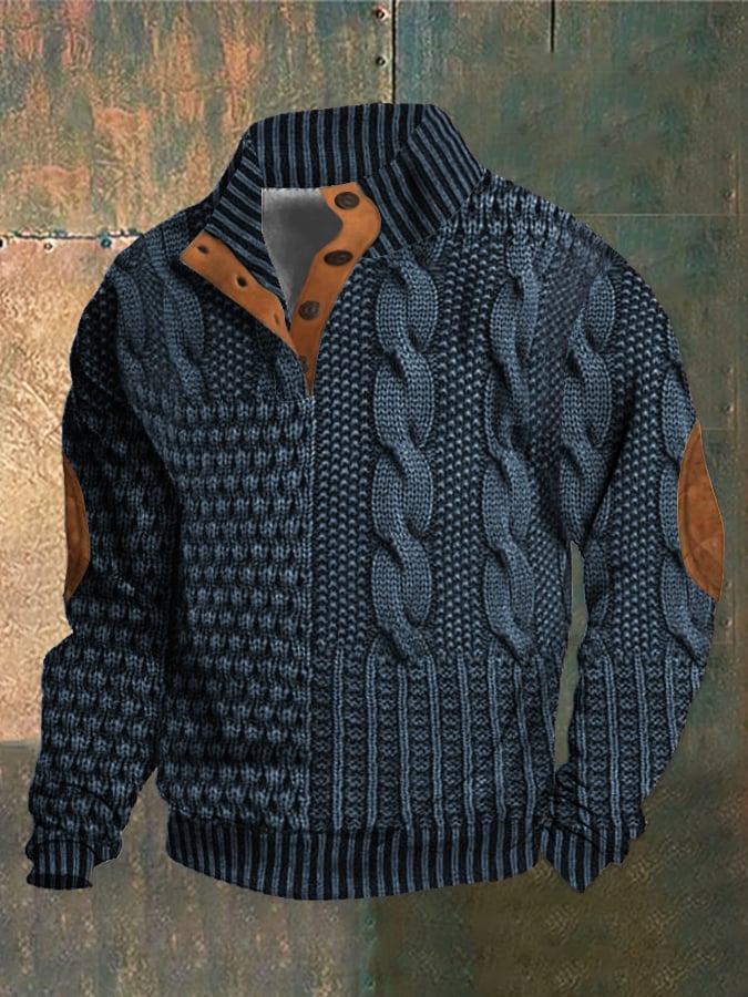 Ethan | Herrenpullover mit Knopfdetails