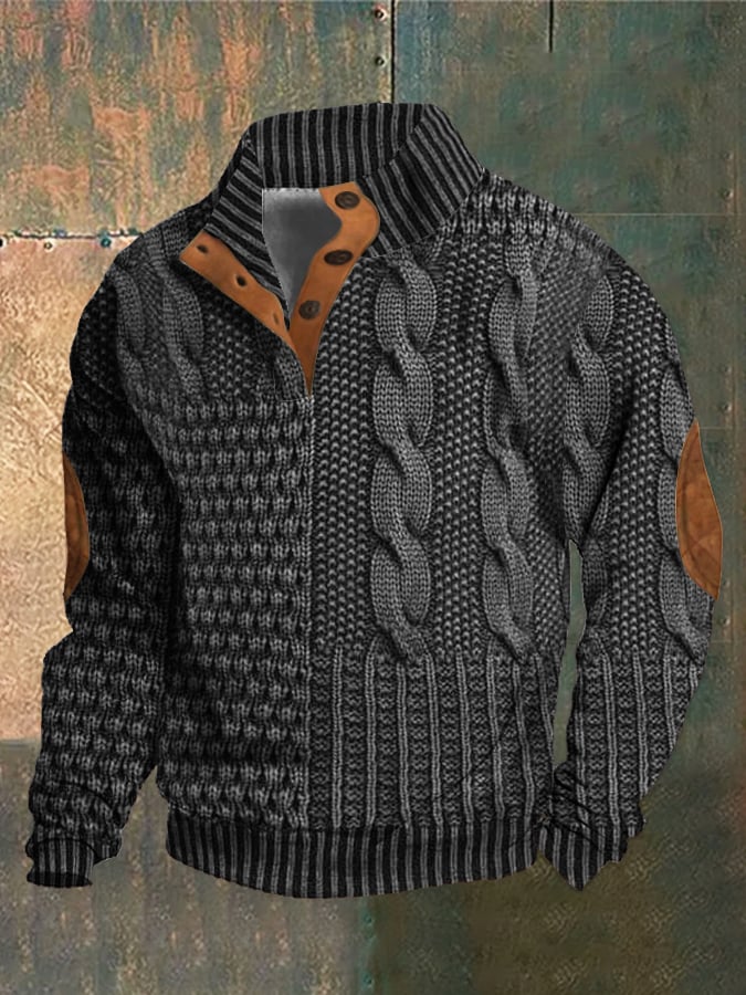 Ethan | Herrenpullover mit Knopfdetails
