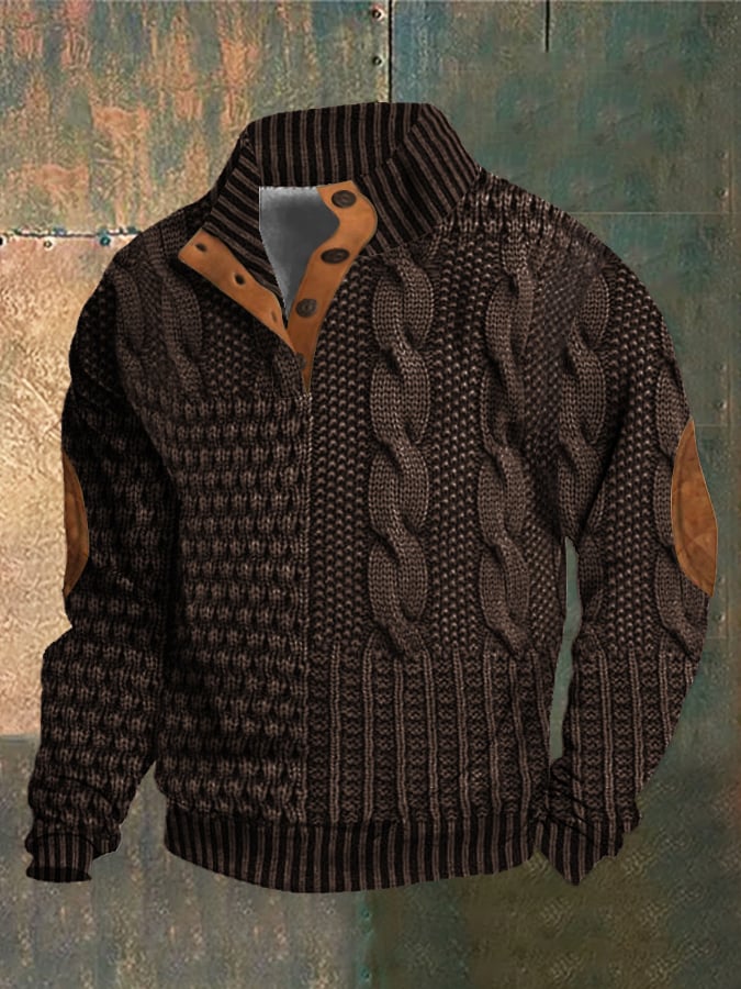 Ethan | Herrenpullover mit Knopfdetails