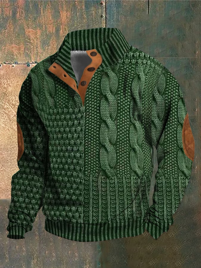 Ethan | Herrenpullover mit Knopfdetails
