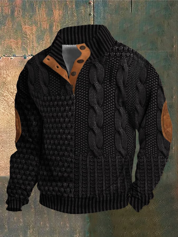 Ethan | Herrenpullover mit Knopfdetails