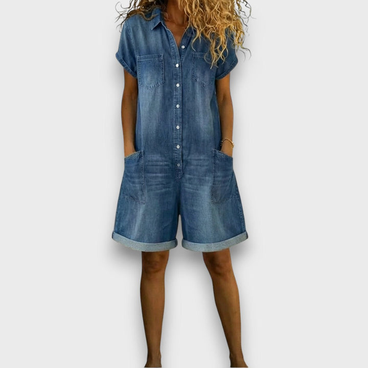 Luna | Bequemer Overall in Jeans-Optik