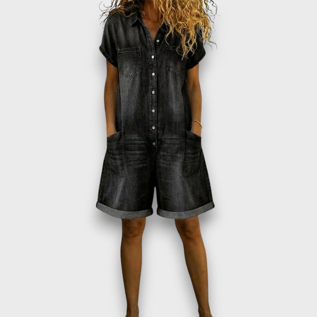 Luna | Bequemer Overall in Jeans-Optik
