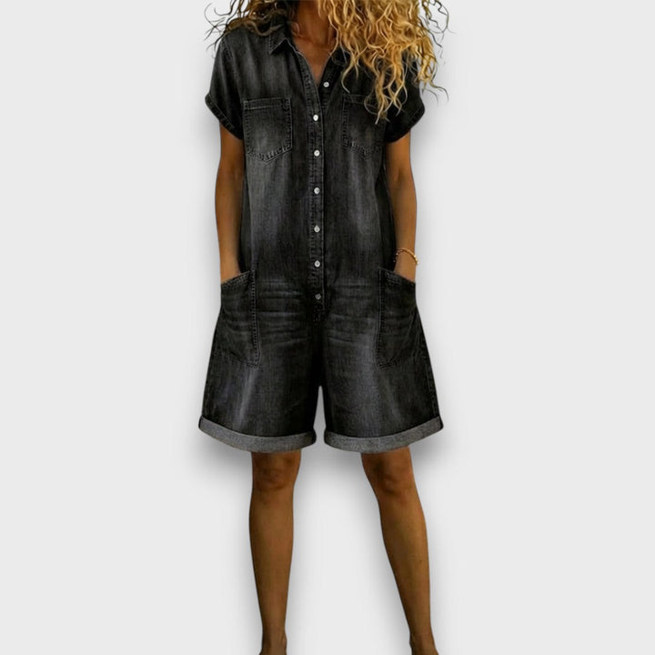Luna | Bequemer Overall in Jeans-Optik