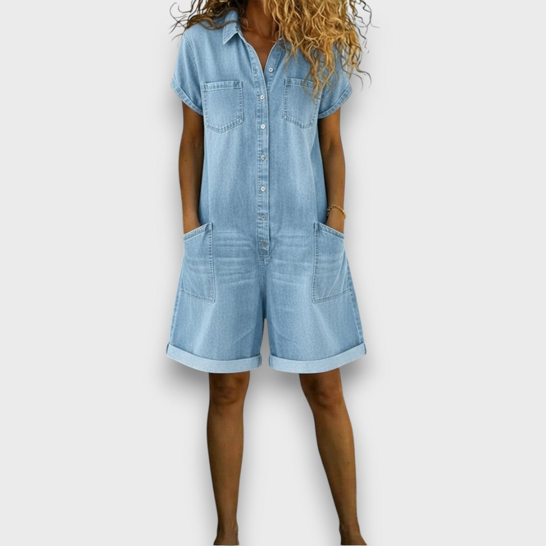 Luna | Bequemer Overall in Jeans-Optik