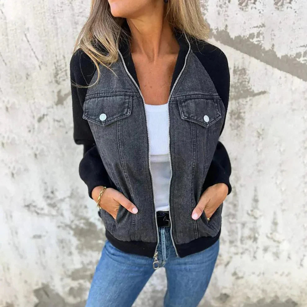 Arlena | Women’s Denim Sherpa Jacket