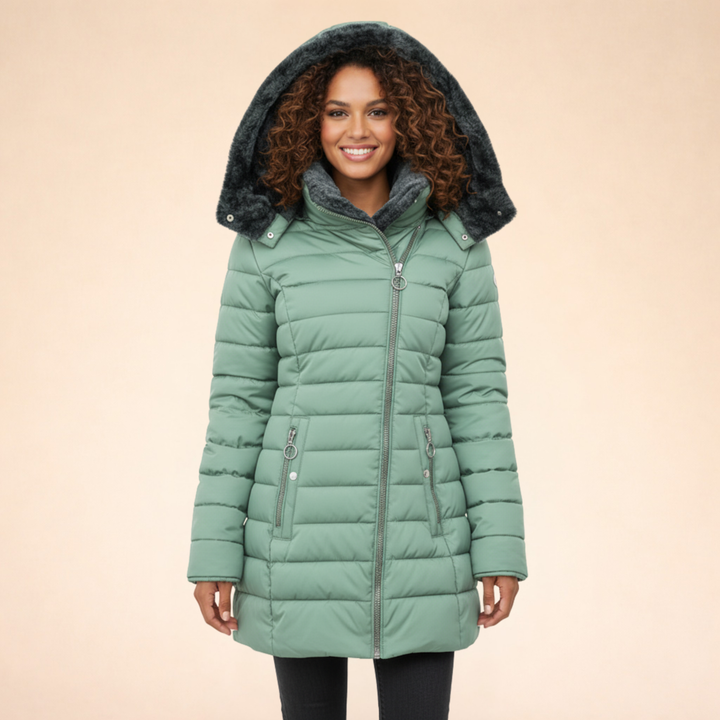 Mary | Stylische lange Steppjacke
