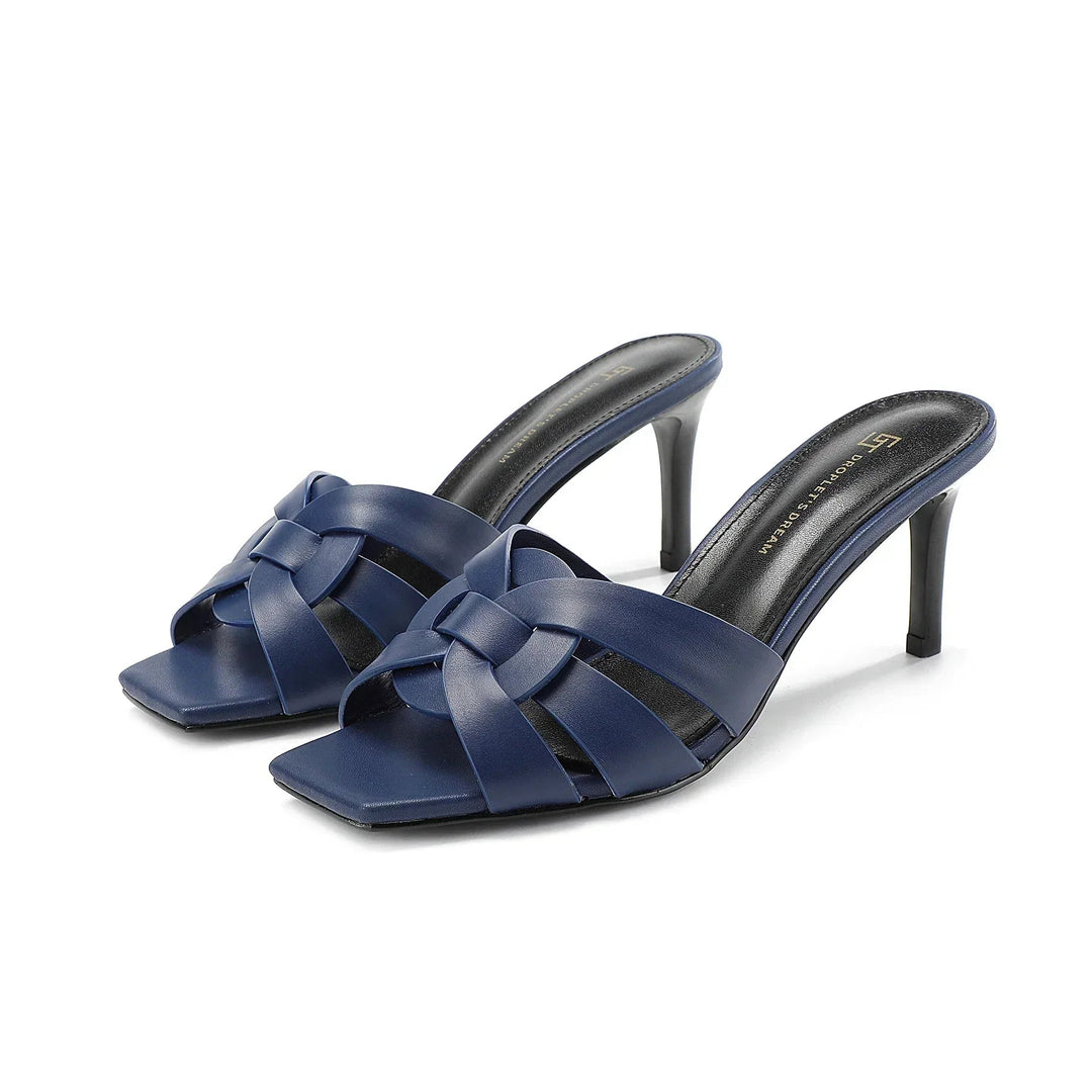 Velmira | Elegante Leder-Mules mit schickem Schleifendetail