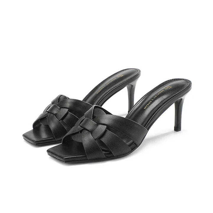 Velmira | Elegante Leder-Mules mit schickem Schleifendetail