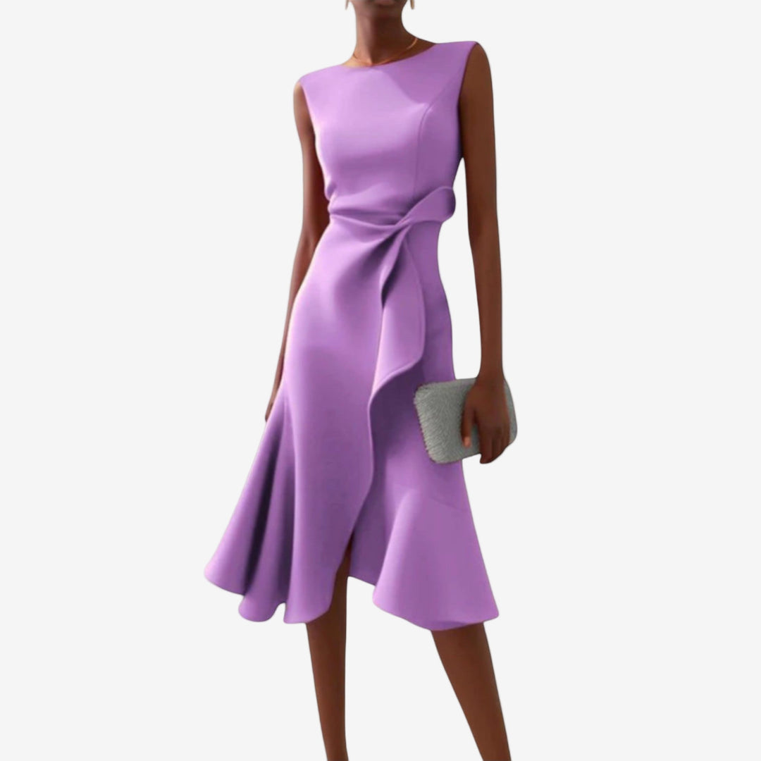 Livia | Elegantes asymmetrisch geschnittenes Midikleid für Damen