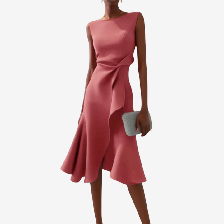 Livia | Elegantes asymmetrisch geschnittenes Midikleid für Damen