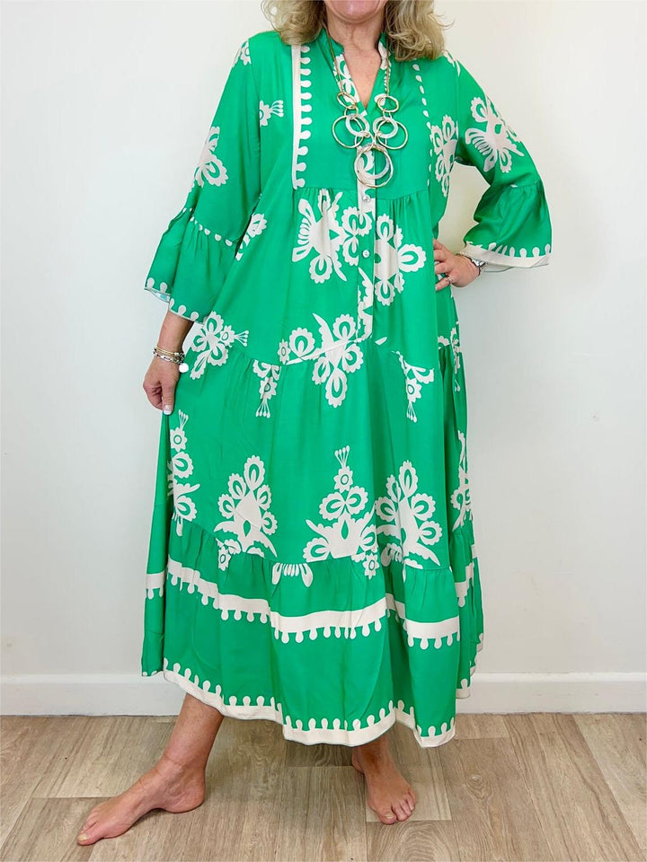 Martha | Elegantes Blumen-Maxikleid für Damen