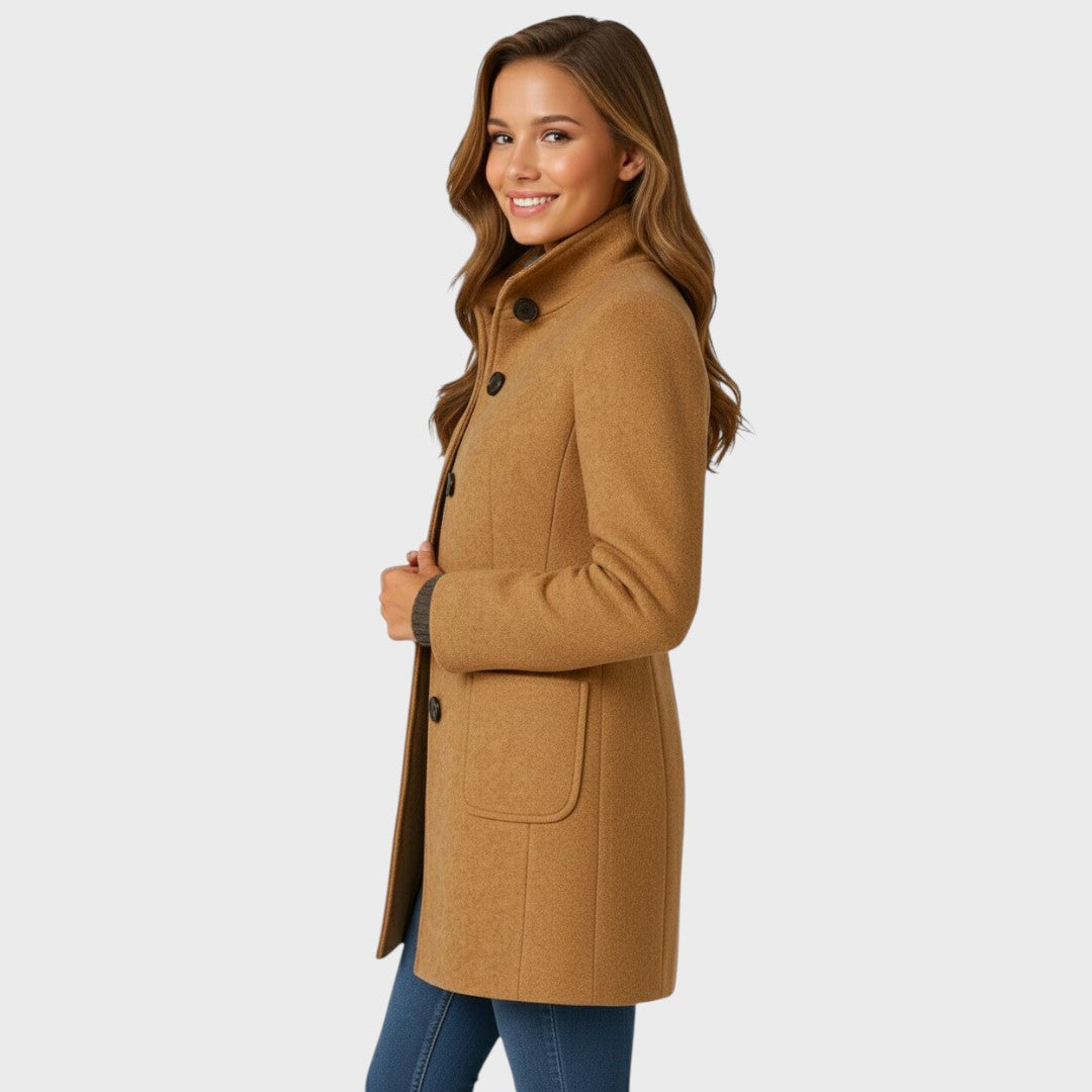 Sharon | Eleganter, taillierter Damenmantel für den Winter