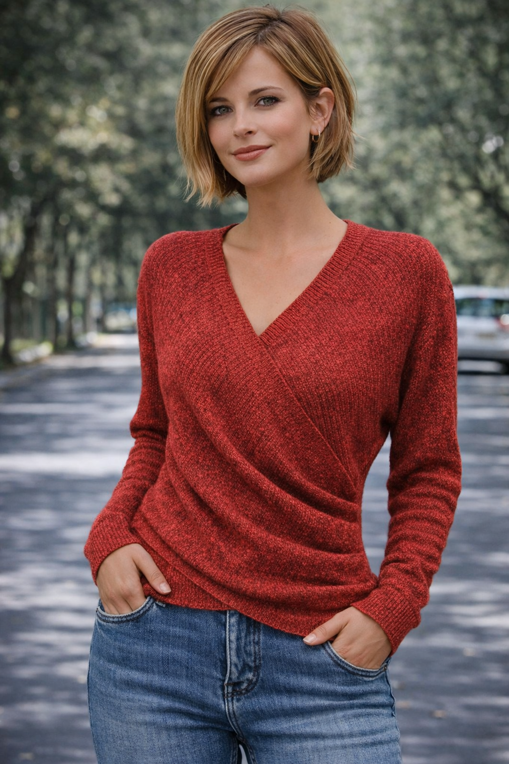 Jenny | Elegant V-Neck Women&