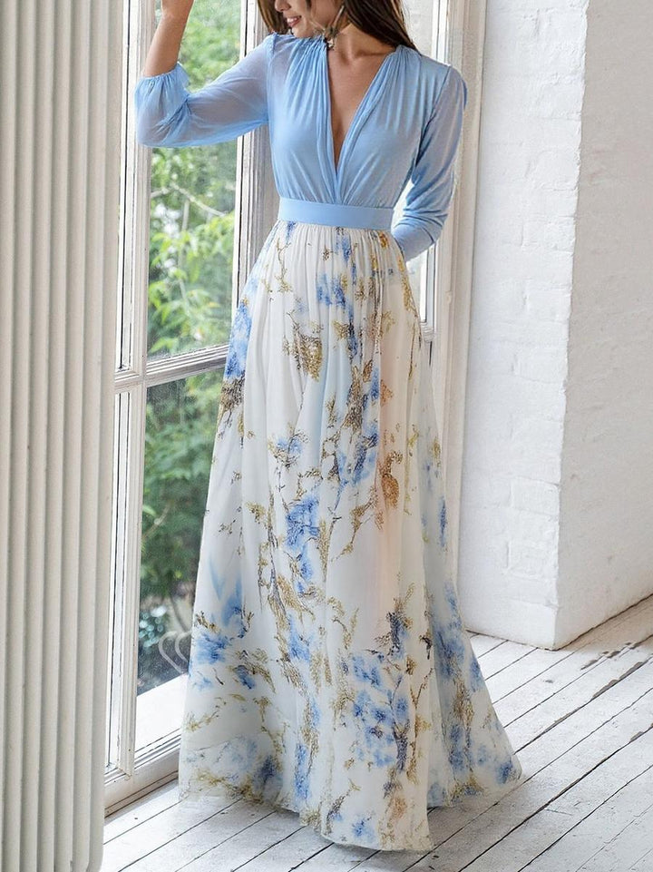 Ishana | Elegantes Damen-Maxikleid mit Blumenmuster