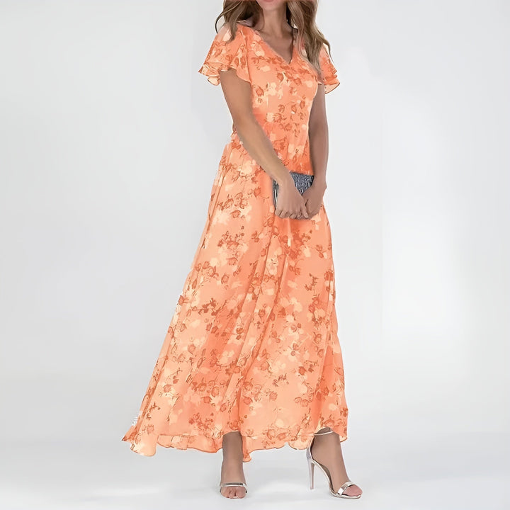 Linda | Elegantes Maxikleid für Damen mit Blumenmuster