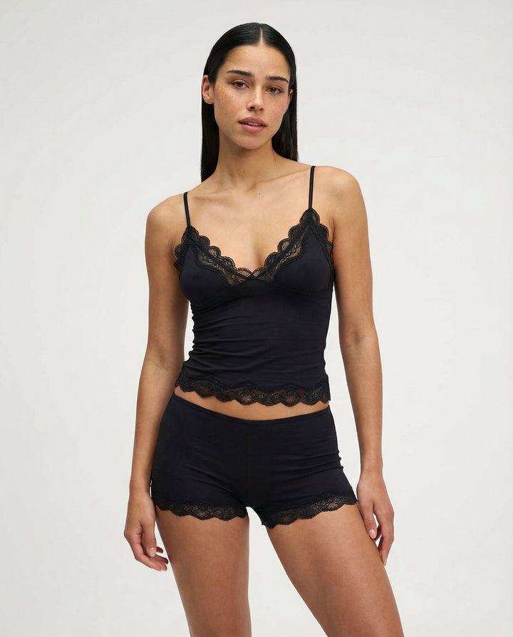 Ruthie | Elegantes Damen-Loungewear-Set mit Spitzenbesatz