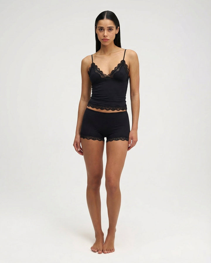 Ruthie | Elegantes Damen-Loungewear-Set mit Spitzenbesatz