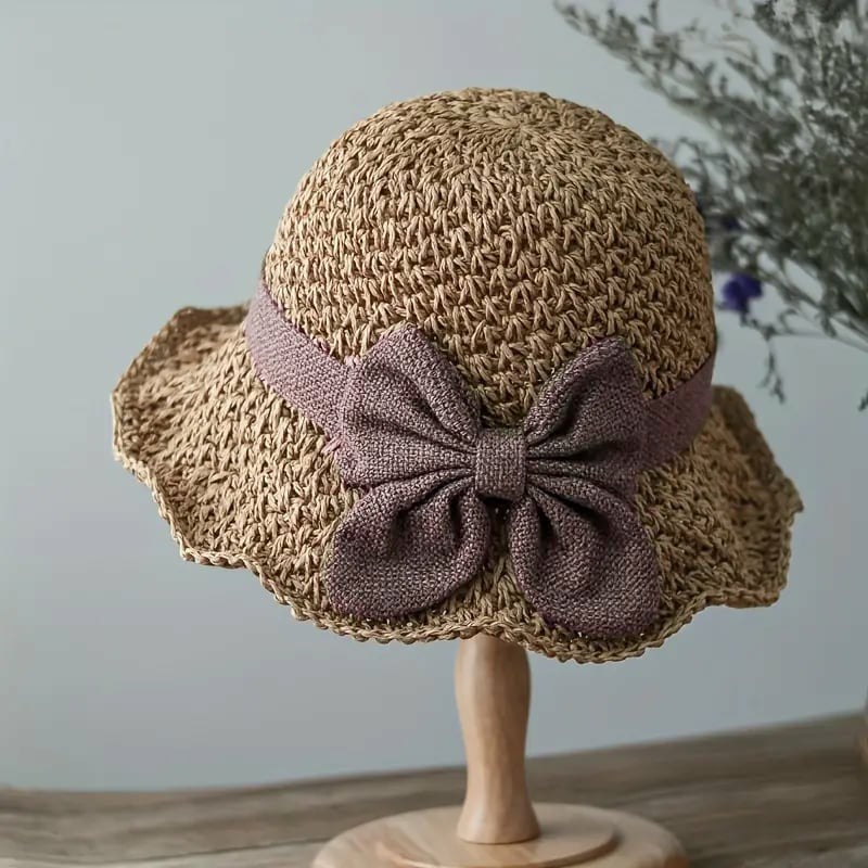 Aurelia | Stylish Handcrafted Sun Hat with Vintage Bow