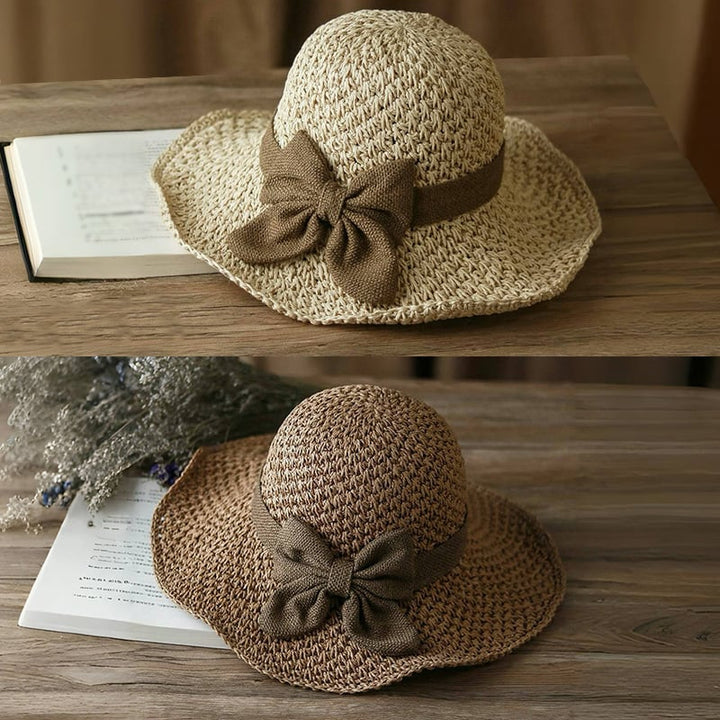 Aurelia | Stylish Handcrafted Sun Hat with Vintage Bow