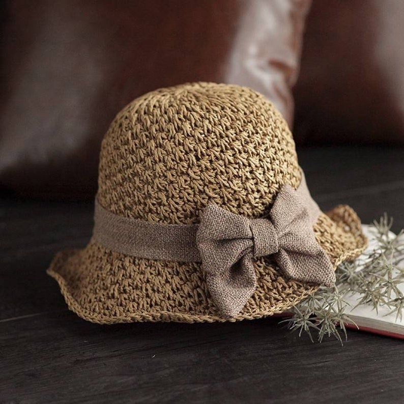 Aurelia | Stylish Handcrafted Sun Hat with Vintage Bow