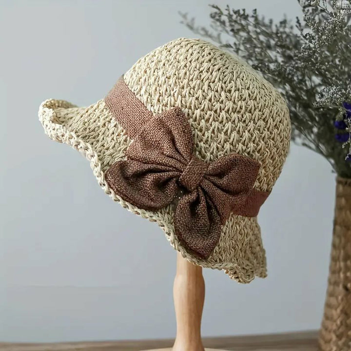 Aurelia | Stylish Handcrafted Sun Hat with Vintage Bow
