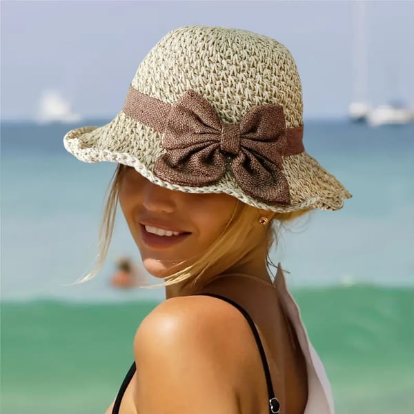 Aurelia | Stylish Handcrafted Sun Hat with Vintage Bow