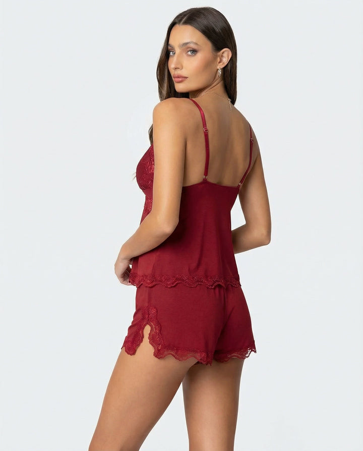 Francina | Elegantes Damen-Cami-Set mit Spitzenbesatz