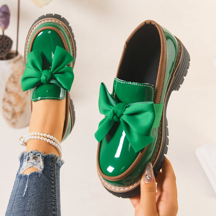 Melina | Elegant Platform Loafers for Women with Bowknot Design