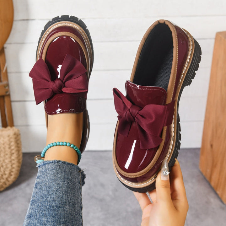 Melina | Elegant Platform Loafers for Women with Bowknot Design