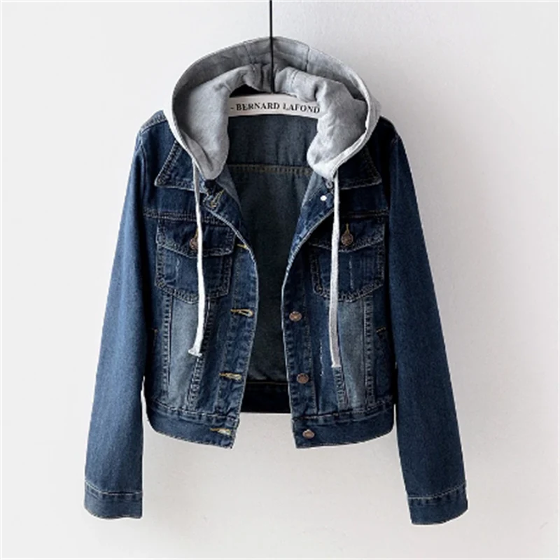 Luna | Stylische, lässige Damen-Jeansjacke mit abnehmbarer Kapuze