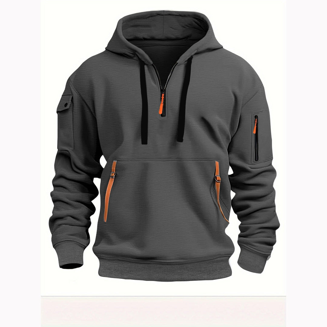 Henry | Stylischer &amp; atmungsaktiver Kapuzenpullover mit halbem Reißverschluss